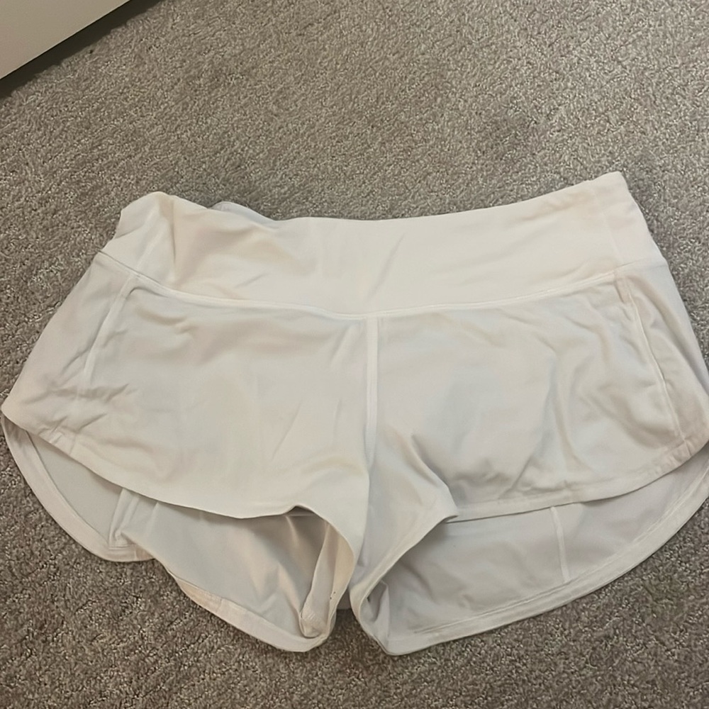 White speed up shorts